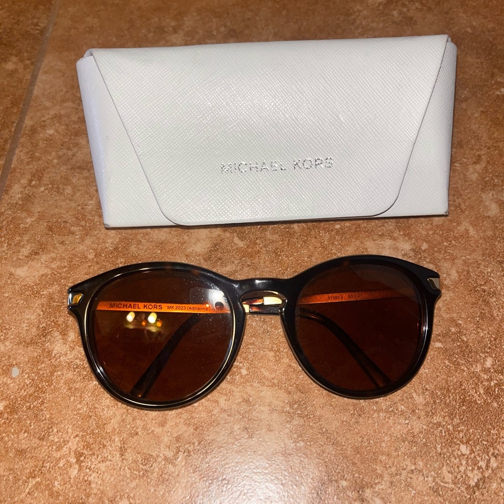 Michael Kors Brown Tortoiseshell Sunglasses with Brown Lenses